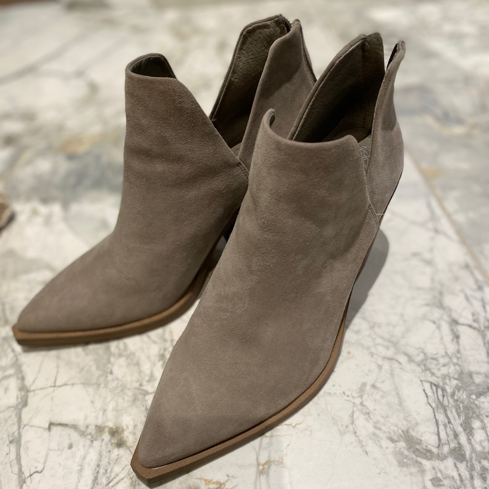 Vince Camuto grey booties, size 8.5